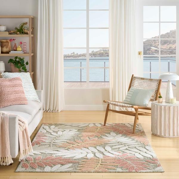 Nourison Aloha Sage Rose Indoor/Outdoor Nature Rug ALH18