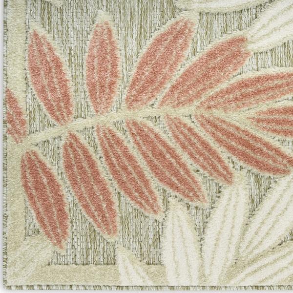 nourison Aloha Sage Rose Indoor/Outdoor Nature Rug ALH18