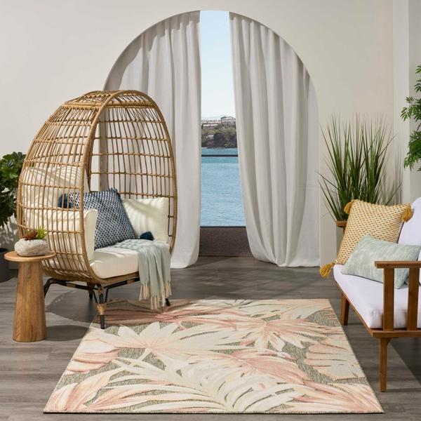 Nourison Aloha Sage Rose Indoor/Outdoor Nature Rug ALH43