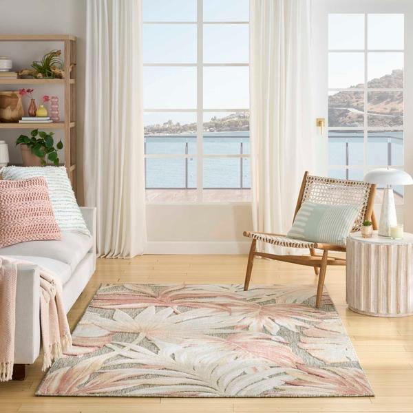 Nourison Aloha Sage Rose Indoor/Outdoor Nature Rug ALH43