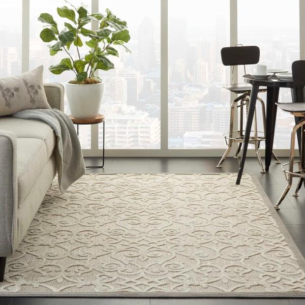 Nourison Aloha Transitional Beige/Grey Outdoor Rug ALH21 Home