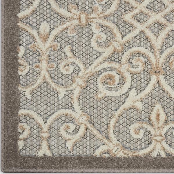 nourison Aloha Transitional Beige/Grey Outdoor Rug ALH21 Home