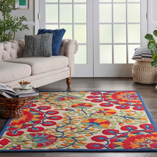 Nourison Aloha Transitional Multicolored Outdoor Rug ALH20 Home