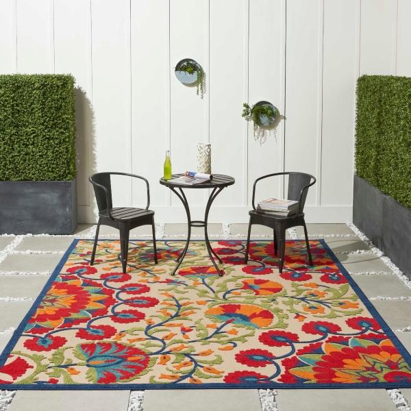 Nourison Aloha Transitional Multicolored Outdoor Rug ALH20 Home