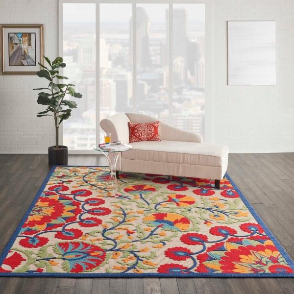 Nourison Aloha Transitional Multicolored Outdoor Rug ALH20 Home