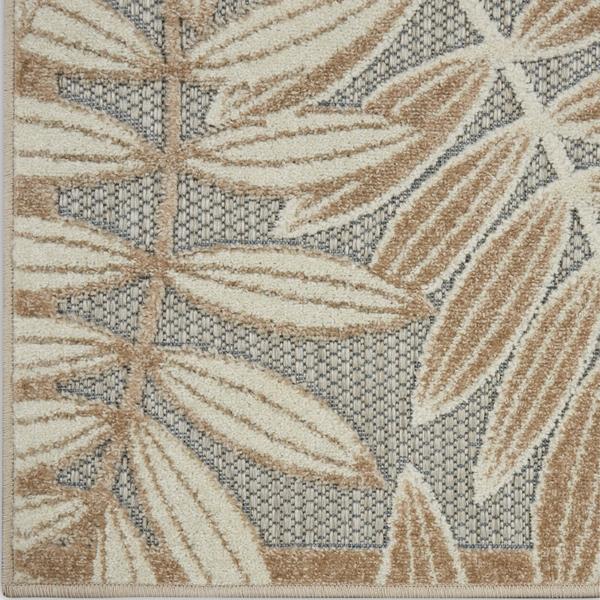 nourison Aloha Tropical Beige/Grey Outdoor Rug ALH18 Home