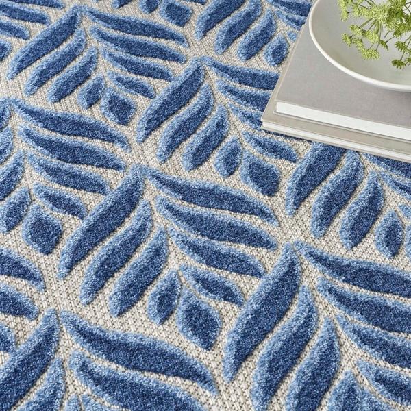 Nourison Aloha Tropical Blue Outdoor Rug ALH35 Home