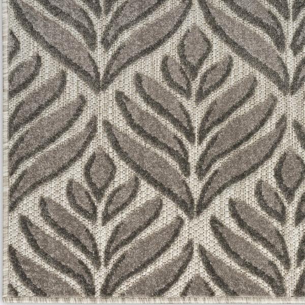 nourison Aloha Tropical Charcoal Grey Outdoor Rug ALH35 Home