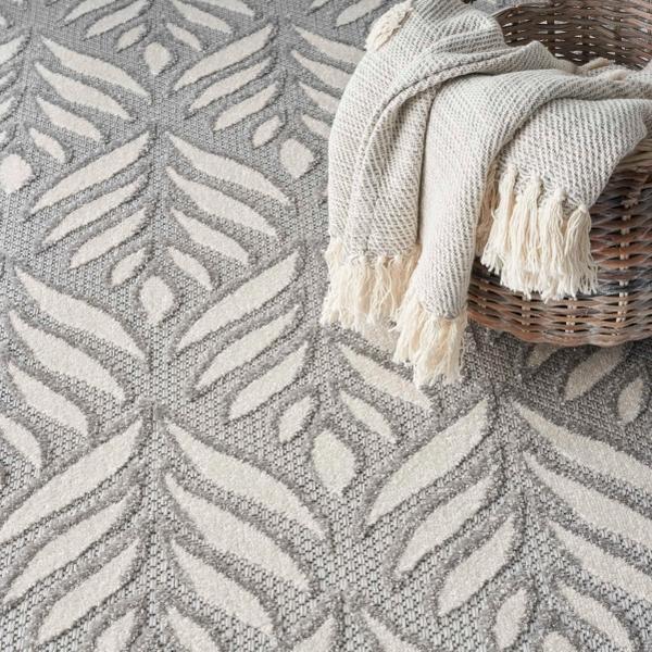 Nourison Aloha Tropical Grey Outdoor Rug ALH35 Home