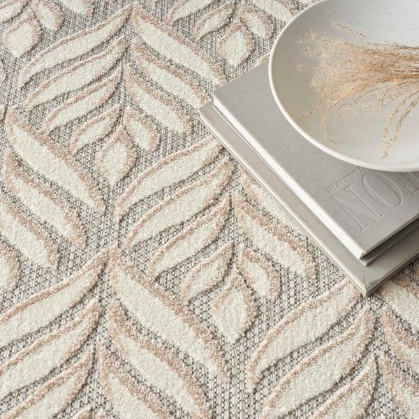 Nourison Aloha Tropical Ivory/Grey Outdoor Rug ALH35 Home