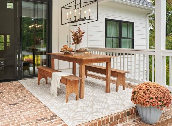 Nourison Aloha Tropical Ivory/Grey Outdoor Rug ALH35 Home