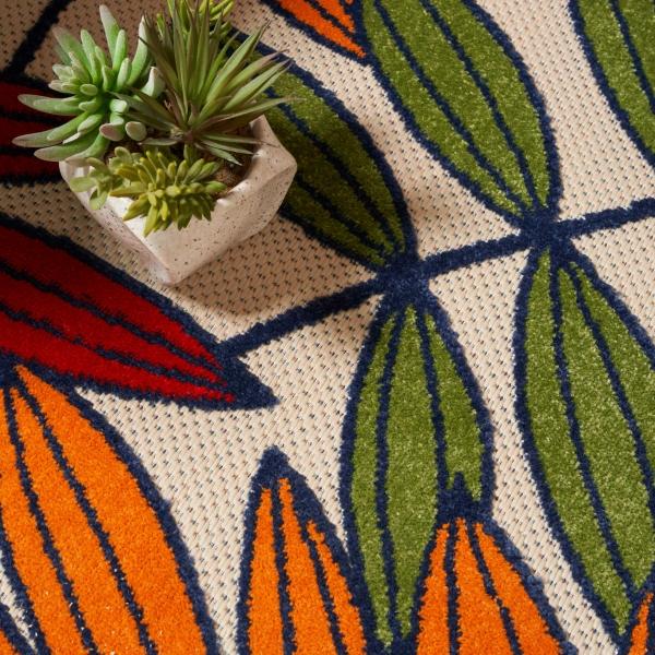 Nourison Aloha Tropical Multicolored Outdoor Rug ALH18 Home