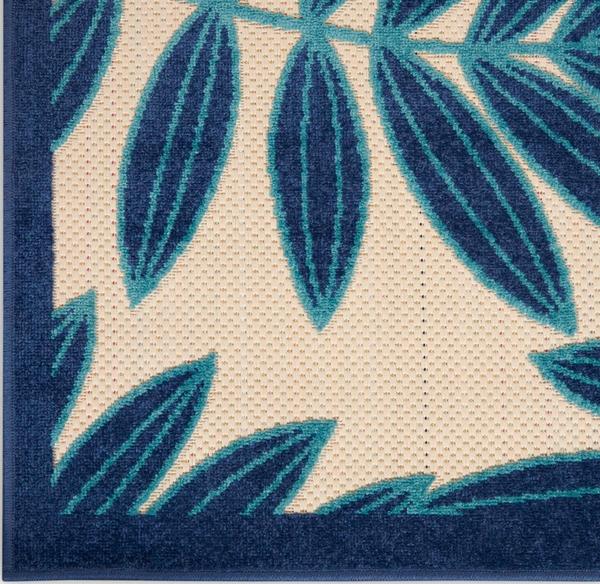 nourison Aloha Tropical Navy Outdoor Rug ALH18 Home