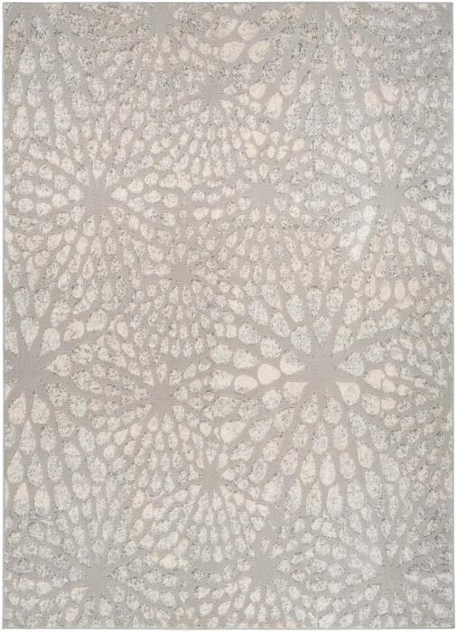 Nourison Ambiance Grey Silver Indoor Only Abstract Rug AMI02