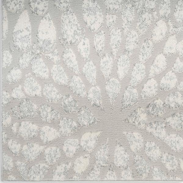 nourison Ambiance Grey Silver Indoor only Abstract Rug AMI02