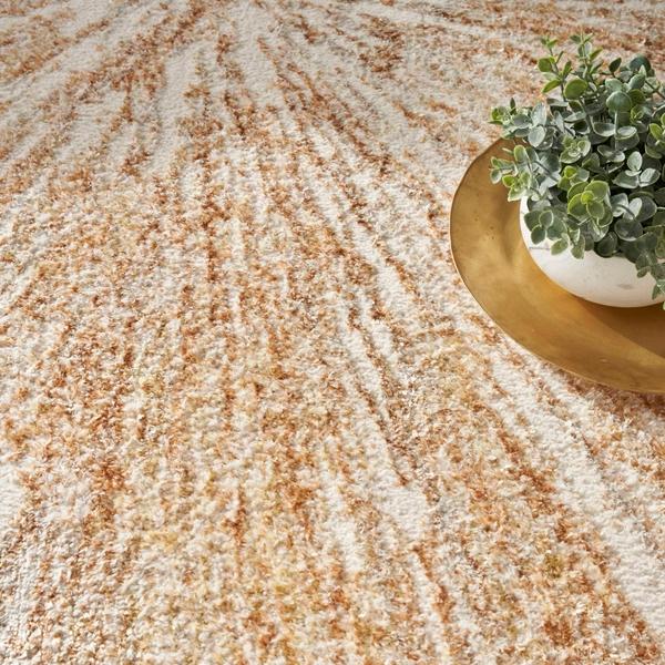 Nourison Ambiance Ivory Gold Indoor Only Abstract Rug AMI01