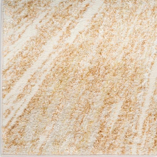 nourison Ambiance Ivory Gold Indoor only Abstract Rug AMI01