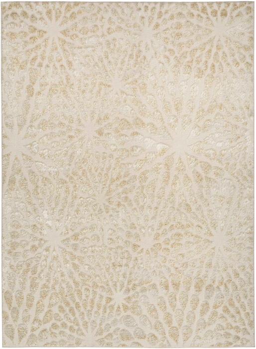 Nourison Ambiance Ivory Gold Indoor Only Abstract Rug AMI02