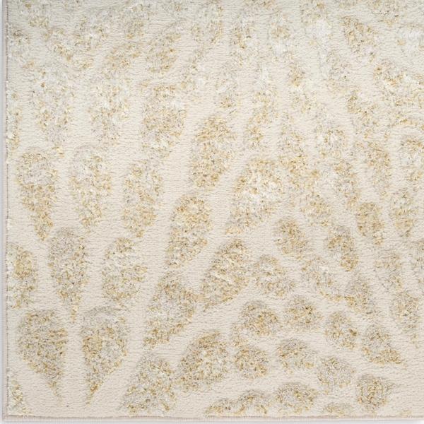 nourison Ambiance Ivory Gold Indoor only Abstract Rug AMI02