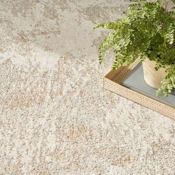 Nourison Ambiance Ivory Silver Indoor Only Abstract Rug AMI03