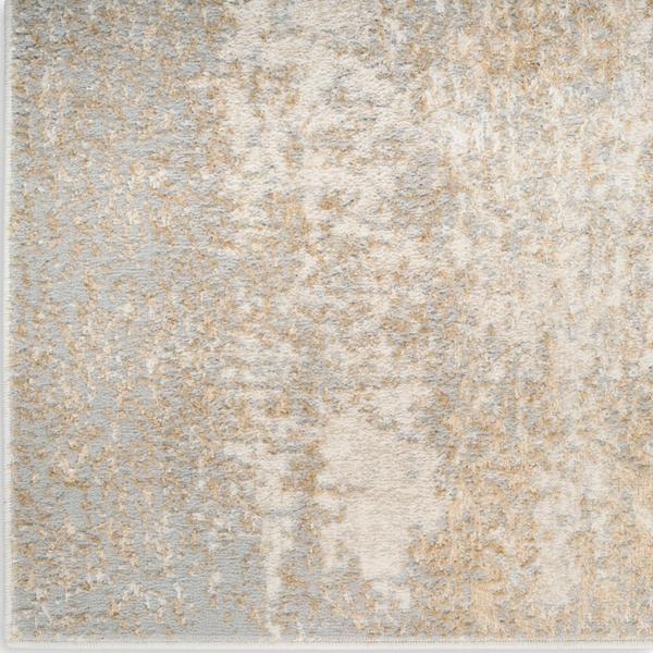 nourison Ambiance Ivory Silver Indoor only Abstract Rug AMI03