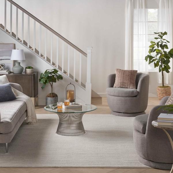 nourison Andes Ivory Grey Indoor only Abstract Rug AND02 Home