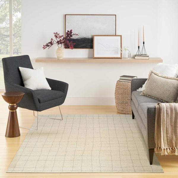 Nourison Andes Ivory Grey Indoor Only Abstract Rug AND04 Home