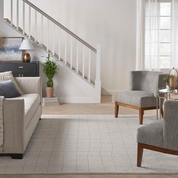 nourison Andes Ivory Grey Indoor only Abstract Rug AND04 Home