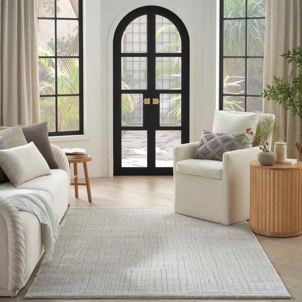 nourison Andes Silver Indoor only Abstract Rug AND06 Home