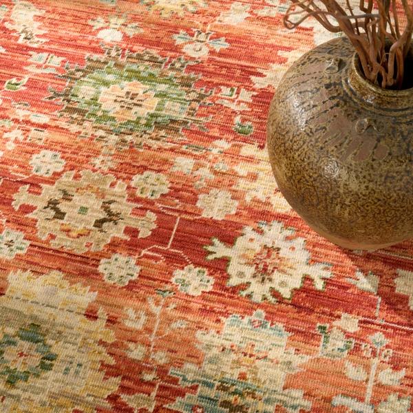 Nourison Antique Bloom Brick Indoor Only Persian Rug ANB01