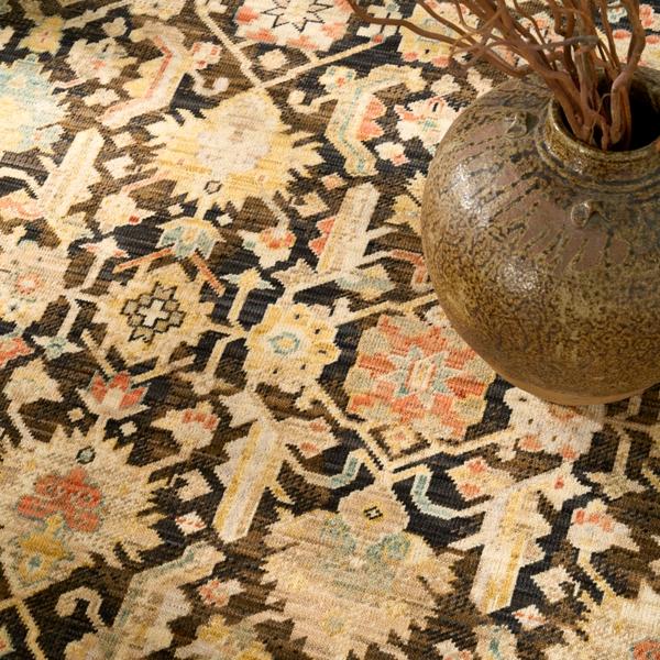 Nourison Antique Bloom Mocha Multicolor Indoor Only Persian Rug ANB02