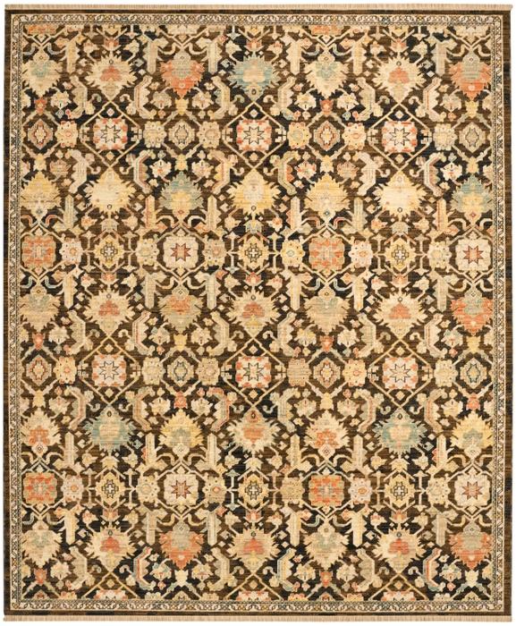 Nourison Antique Bloom Mocha Multicolor Indoor Only Persian Rug ANB02