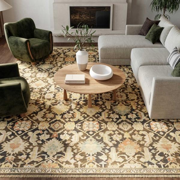 nourison Antique Bloom Mocha Multicolor Indoor only Persian Rug ANB02