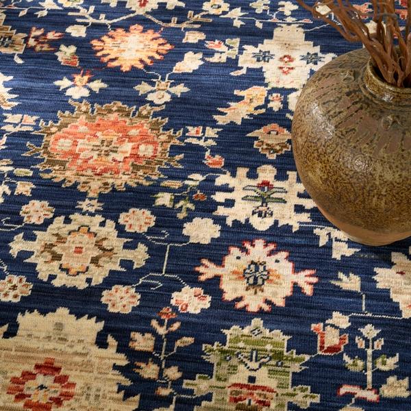 Nourison Antique Bloom Navy Indoor Only Persian Rug ANB01