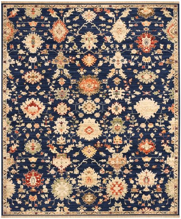 Nourison Antique Bloom Navy Indoor Only Persian Rug ANB01