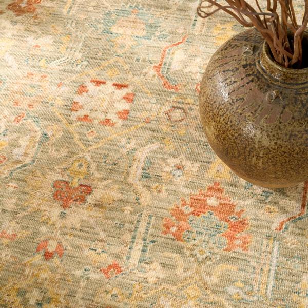 Nourison Antique Bloom Sage Multicolor Indoor Only Persian Rug ANB02