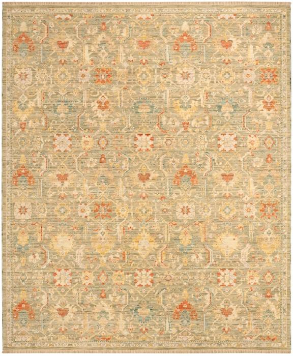 Nourison Antique Bloom Sage Multicolor Indoor Only Persian Rug ANB02