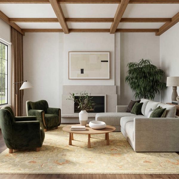 Nourison Antique Bloom Sage Multicolor Indoor Only Persian Rug ANB02