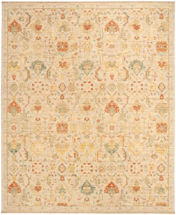 Nourison Antique Bloom Taupe Multicolor Indoor Only Persian Rug ANB02