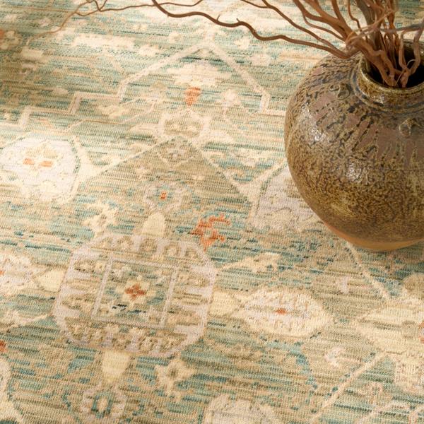 Nourison Antique Bloom Teal Indoor Only Persian Rug ANB03