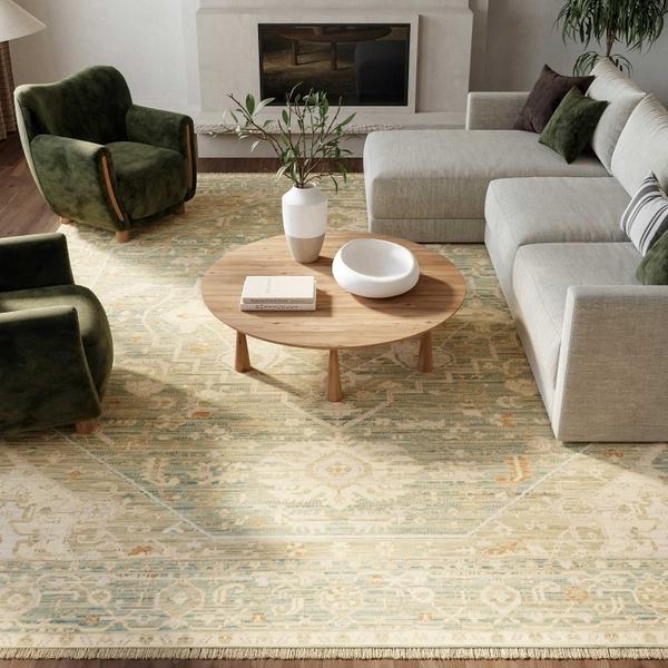 nourison Antique Bloom Teal Indoor only Persian Rug ANB03