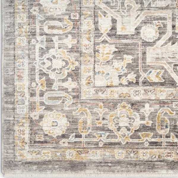 nourison Antique Fusion Ivory Charcoal Indoor only Persian Rug ANF01