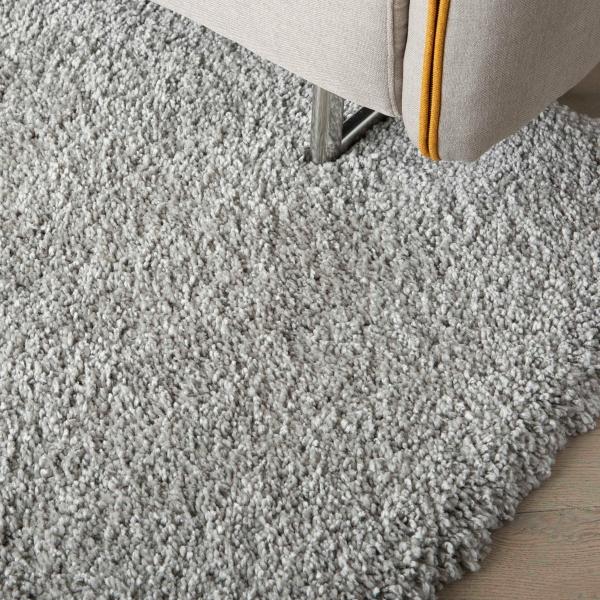 Nourison Ashland Plush Shag Silver Grey Rug ASL02 Home