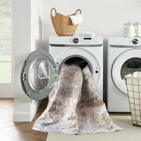 Nourison Astra Machine Washable Abstract Multicolored Rug ASW07 Home