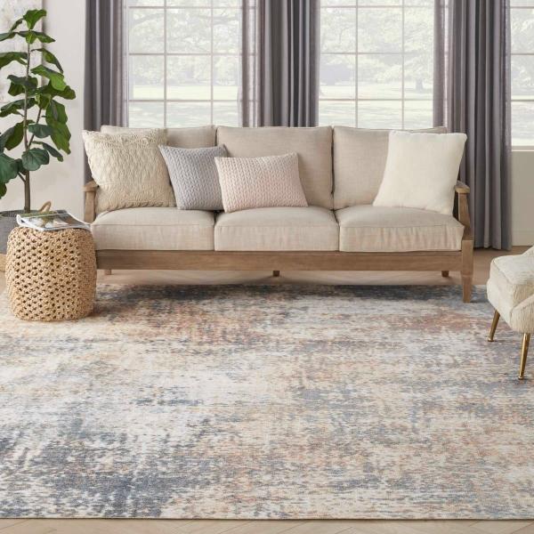 Nourison Astra Machine Washable Abstract Multicolored Rug ASW07 Home