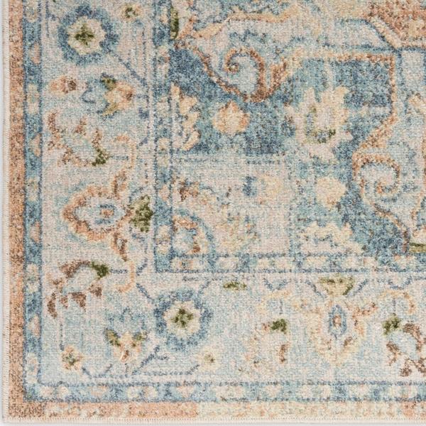 nourison Astra Machine Washable Beige Blue Indoor only Persian Rug ASW12 Home