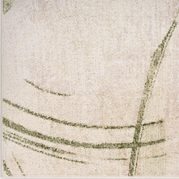 nourison Astra Machine Washable Beige Green Indoor only Abstract Rug ASW14