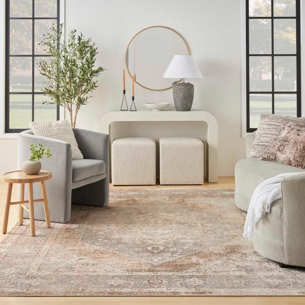 Nourison Astra Machine Washable Beige Indoor Only Persian Rug ASW13 Home