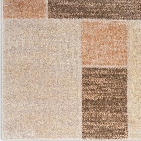 nourison Astra Machine Washable Beige Multicolor Indoor only Geometric Rug ASW09 Home