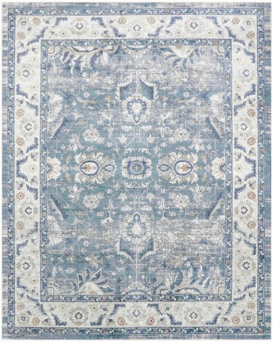 Nourison Astra Machine Washable Blue Indoor Only Persian Rug ASW20